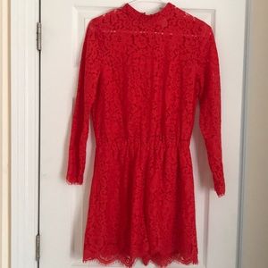 H&M red lace romper